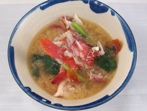 クリックで拡大表示 ニジハタのみそ汁