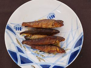 クリックで拡大表示 ビワヒガイの甘露煮