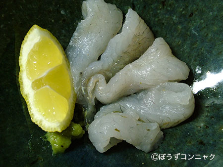 ハゼクチの刺身