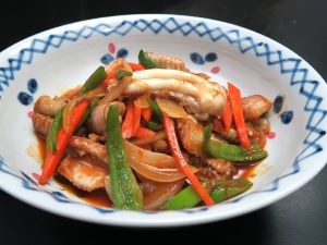 クリックで拡大表示 クロヌタウナギのコチュジャン炒め