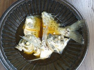 クリックで拡大表示 ヤマトイトヒキサギの煮つけ