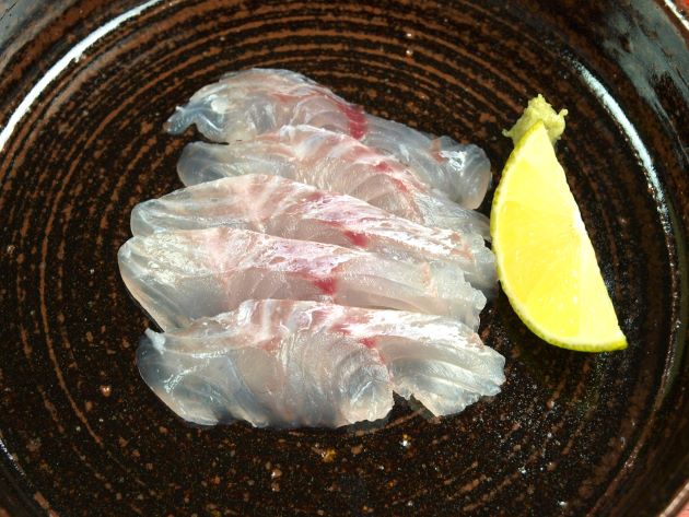 クロホシフエダイの刺身