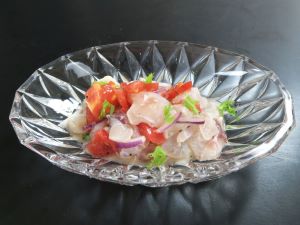 クリックで拡大表示 シマチビキのセビチェ