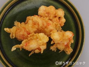 クリックで拡大表示 オキナエビの天ぷら