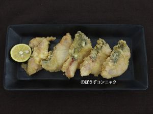 クリックで拡大表示 イワトコナマズの天ぷら