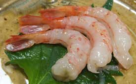 テラオボタンエビの刺身