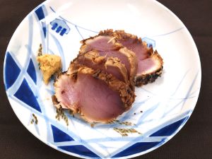 クリックで拡大表示 ビン長マグロの焼きづけ