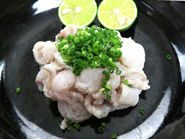 シマフグのゆびき造り