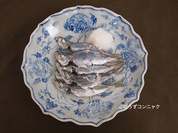 マアジの塩いり