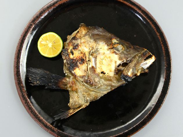 コモンハタの兜焼き
