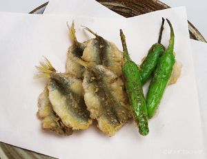 クリックで拡大表示 アユの天ぷら
