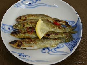 クリックで拡大表示 鮎の南蛮漬