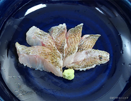 ムツの刺身(焼霜造り)