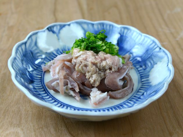 きんきの胃袋肝和え
