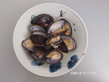 ワスレイソシジミの酒蒸し