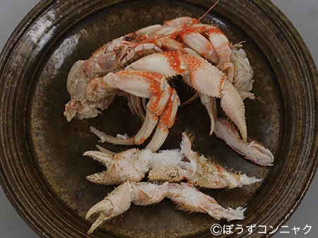 ラスバンホンヤドカリの塩ゆで
