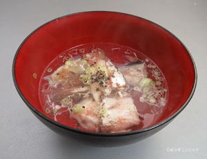 クリックで拡大表示 ヘラヤガラの潮汁