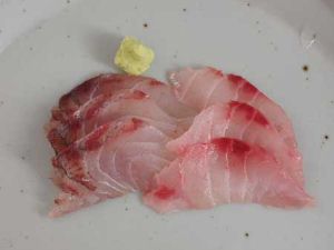クリックで拡大表示 コトヒキの刺身