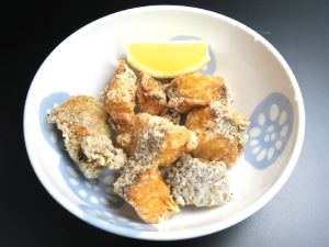 クリックで拡大表示 マダラタルミの唐揚げ