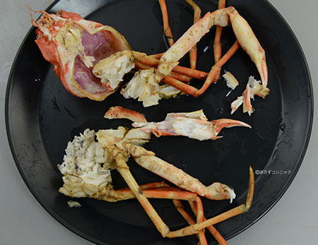 クリックで拡大表示 茹でたヒキガニ