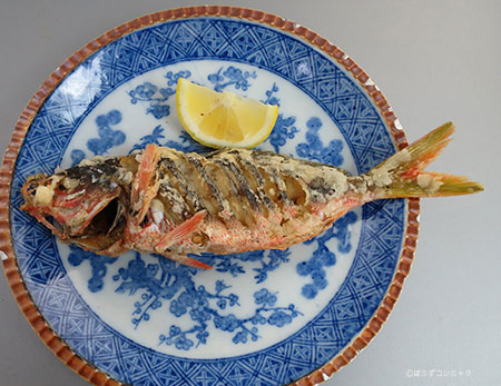 ウメイロモドキの唐揚げ