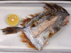 クリックで拡大表示 カガミダイの塩焼き