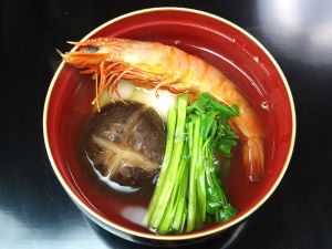 クリックで拡大表示 焼きえび雑煮
