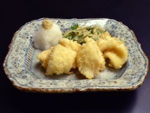 クリックで拡大表示 ブドウイカの天ぷら