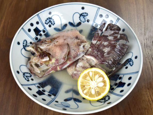 モヨウハタの兜の酒塩煮