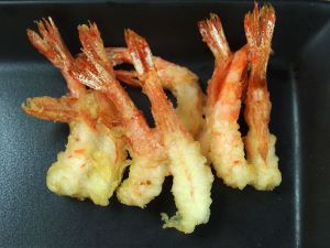 クリックで拡大表示 甘エビの天ぷら