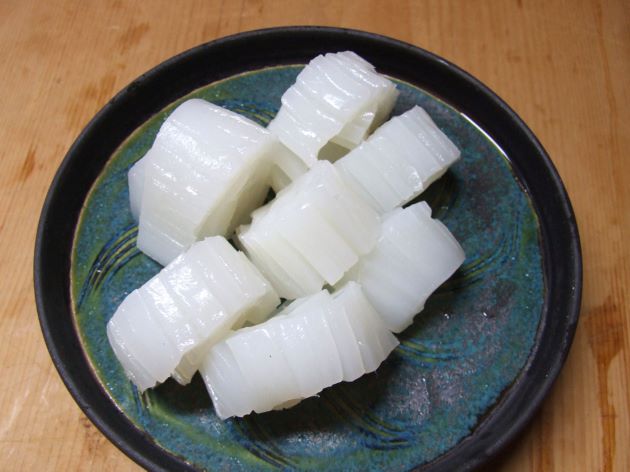 ヨーロッパヤリイカの刺身