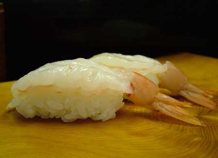 アルゼンチンアカエビのにぎり寿司