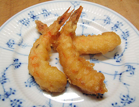 ヒゲナガエビのフリット