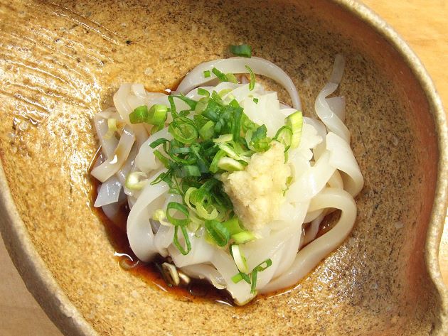 スルメイカのイカ素麺