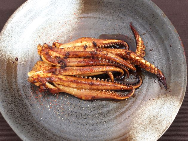 スルメイカのげそ焼き