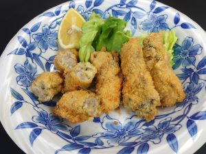 クリックで拡大表示 スミノエガキのカキフライ