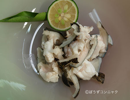 ウツボの湯引き