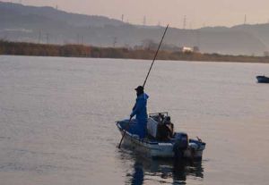 クリックで拡大表示 宍道湖のヤマトシジミ漁