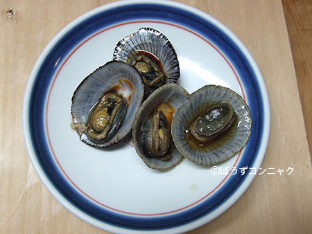 マツバガイの酒蒸し