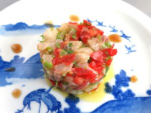クリックで拡大表示 オキアジのタルタル風