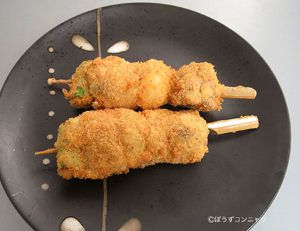 クリックで拡大表示 マカジキの串カツ