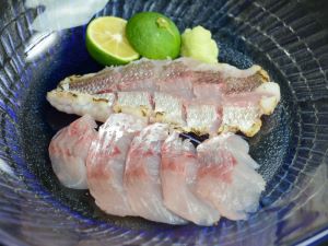 クリックで拡大表示 ワキヤハタの刺身