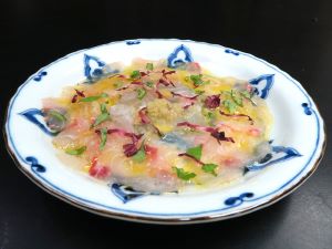 クリックで拡大表示 ハマダイのカルパッチョ