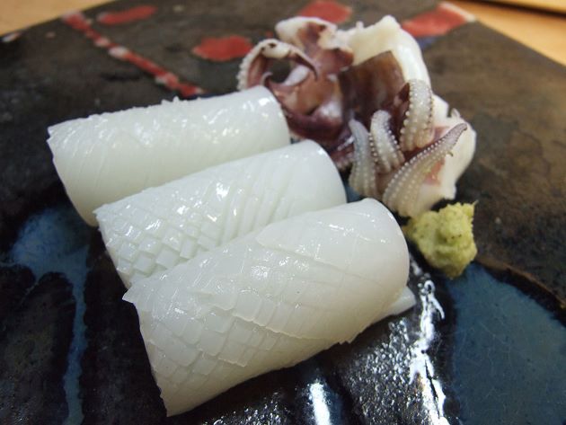 シリヤケイカの刺身
