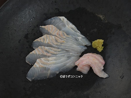 アサバガレイの刺身