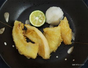 クリックで拡大表示 ケンサキイカの天ぷら