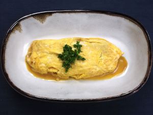 クリックで拡大表示 キタムラサキウニのオムレツ