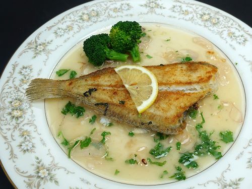 クリックで拡大表示 コケビラメのムニエル