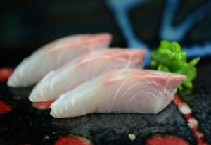 クリックで拡大表示 カンパチのしゃぶしゃぶ