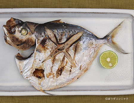 ギンカガミの塩焼き
